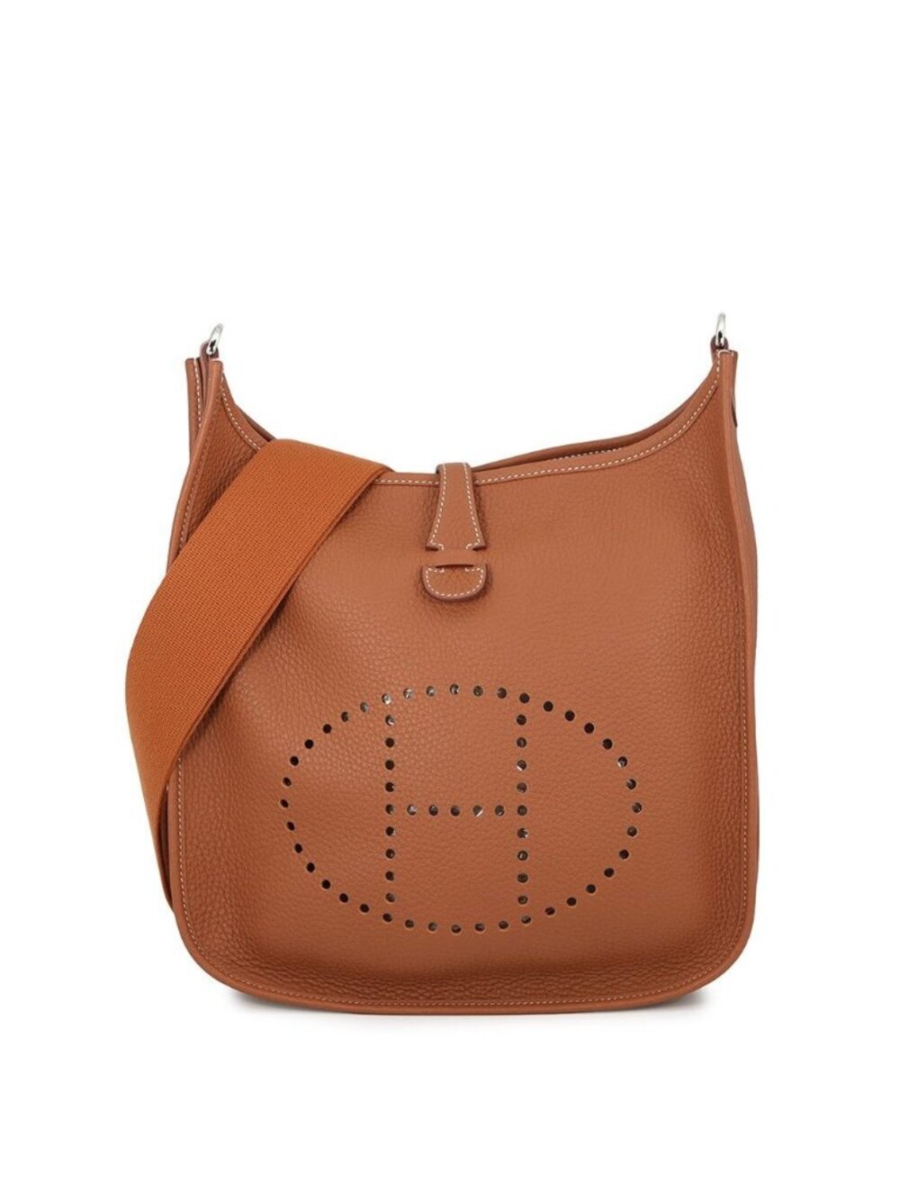Hermes Shoulder Bag Evelyne 3 PM Gold Silver Taurillon Clemence - Picture 1 of 10